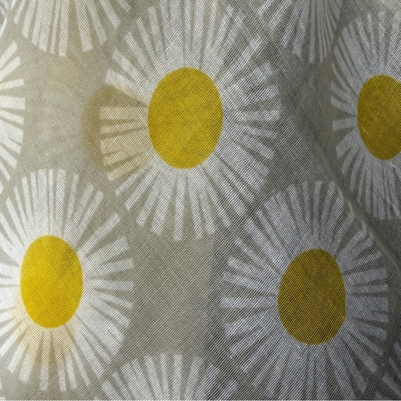 Yellow and White Patterned Scarf Beach Coverup - Picture 4 of 4